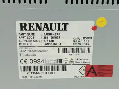 Second-hand car spare part multifunction display for renault captur adventure oem iam references 259151171r  281156495r