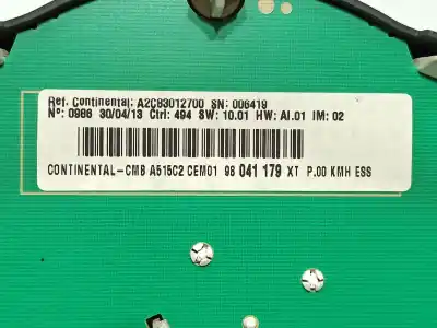 Peça sobressalente para automóvel em segunda mão quadrante por citroen c3 collection referências oem iam 98041179xt  