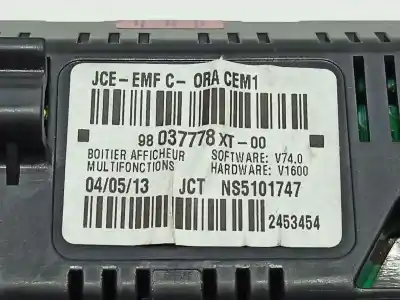 Peça sobressalente para automóvel em segunda mão display gps / multimídia por citroen c3 collection referências oem iam 9803399680 98037778xt 9821851780