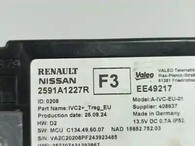Peça sobressalente para automóvel em segunda mão módulo eletrônico por renault austral tce 160 referências oem iam 2591a1227r  2591a5345r
