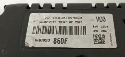 Second-hand car spare part dashboard for volkswagen polo v (6r1, 6c1) 1.2 tsi oem iam references 6r0920860f 6r0920860f 6r0920860f