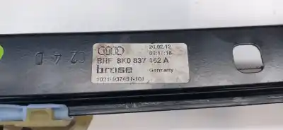 Second-hand car spare part passenger side right window regulator for audi a4 b8 (8k2) 2.0 tdi oem iam references 8k0837462a