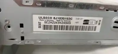 Peça sobressalente para automóvel em segunda mão sistema de áudio / rádio cd por seat ibiza (6j5) reference referências oem iam 6j1035153c