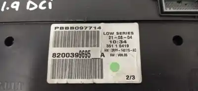 Pezzo di ricambio per auto di seconda mano pannello degli strumenti per renault megane ii berlina 3p 1.9 dci diesel 120 cv / 88 kw riferimenti oem iam 8200399695  8200399695a