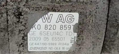 Peça sobressalente para automóvel em segunda mão compressor de ar condicionado a/a a/c por volkswagen golf vi (5k1) advance referências oem iam 1k0820859t 1k0820859t 