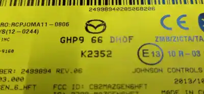 Peça sobressalente para automóvel em segunda mão SISTEMA DE ÁUDIO / RÁDIO CD por MAZDA CX-5  Referências OEM IAM GHP966DH0F  GHP966DH0F