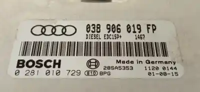 Автозапчасти б/у блок управления двигателем за audi a4 b6 (8e2) 1.9 tdi ссылки oem iam 038906019fp  0281010729
