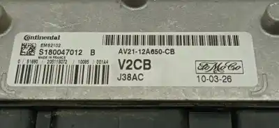 Second-hand car spare part ecu engine control for ford fiesta (cb1) ambiente oem iam references s180047012b  av2112a650cb