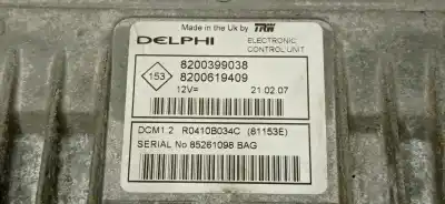 Second-hand car spare part ecu engine control for renault clio iii pack authentique oem iam references 8200399038  8200619409