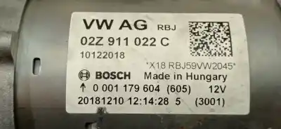 Second-hand car spare part starter motor for seat leon (5f1) reference oem iam references 02z911022c
