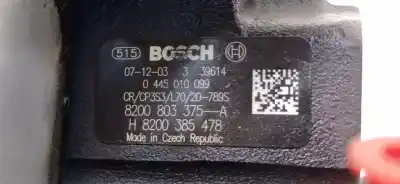 Gebrauchtes Autoersatzteil Hochdruckpumpe zum NISSAN PRIMASTAR (X..) Avantour L1H1 2.7 t / 7-Sitzer OEM-IAM-Referenzen 0445010099  