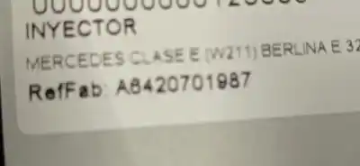 Автозапчасти б/у ИНЖЕКТОР за MERCEDES-BENZ CLASE E (W211) BERLINA E 320 CDI (211.022) 224 CV / 165 KW ссылки OEM IAM A6420701987  
