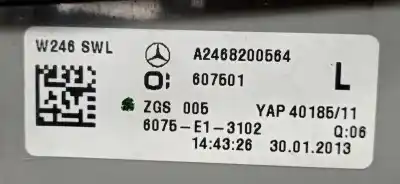 Second-hand car spare part LEFT TAILGATE LIGHT for MERCEDES-BENZ CLASE B (W246) B 180 CDI BE (246.200) 109 CV / 80 KW OEM IAM references A2468200564  
