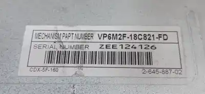 Second-hand car spare part audio system / radio cd for ford kuga (cbv) titanium oem iam references vp6m2f18c821  vp6m2f18c821fd