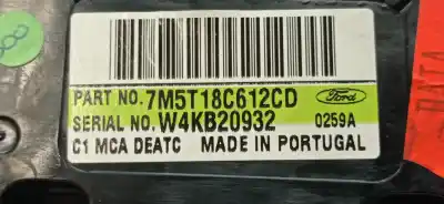 Peça sobressalente para automóvel em segunda mão comando de sofagem (chauffage / ar condicionado) por ford kuga (cbv) titanium referências oem iam 7m5t18c612cd 7m5t18c612cd 7m5t18c612cd
