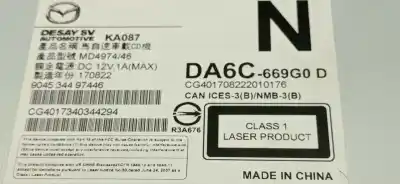 Peça sobressalente para automóvel em segunda mão sistema de áudio / rádio cd por mazda 2 lim. () black tech edition referências oem iam da6c669g0d da6c669g0d da6c669g0d