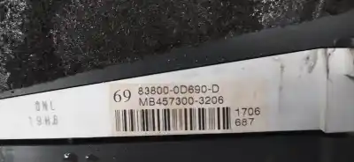 Автозапчастина б/у панель інструментів для toyota yaris (ksp9/scp9/nlp9) 1.4 turbodiesel cat посилання на oem iam 838000d690d  mb4573003206