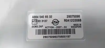 Автозапчастина б/у ебу контролер двигуна для ssangyong actyon 2.0 td cat посилання на oem iam a6645406532  28075098