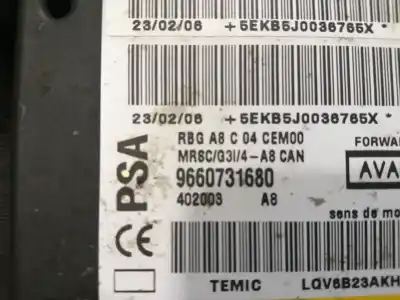 Автозапчастина б/у блок управління подушками безпеки для citroen c3 (f desde 11/2001) 1.1 8v посилання на oem iam 9660731680  