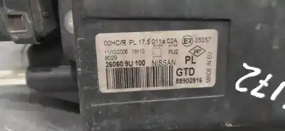 Peça sobressalente para automóvel em segunda mão farol / farolim direito por nissan note (e11e) tekna referências oem iam 260609u100  gtd89900916