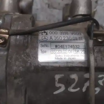 Peça sobressalente para automóvel em segunda mão compressor de ar condicionado a/a a/c por smart coupe básico (45kw) referências oem iam 0003191v0009 a1602300111 w04e174532