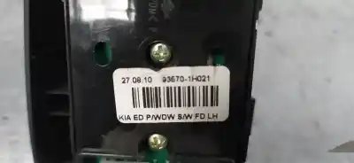 Peça sobressalente para automóvel em segunda mão botão / interruptor elevador vidro dianteiro esquerdo por kia cee´d 1.6 crdi cat referências oem iam 935701h021  