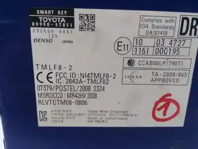 Автозапчастина б/у блок управління іммобілізатором для toyota prius (nhw30) plug-in hybrid advance посилання на oem iam 8999047051  