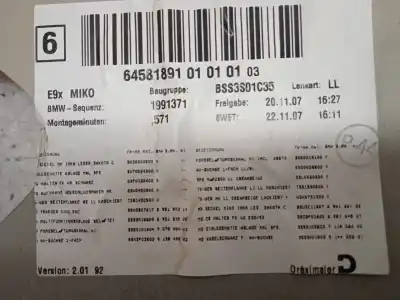 Pezzo di ricambio per auto di seconda mano bracciolo centrale per bmw serie 3 coupe (e92) 320d riferimenti oem iam   