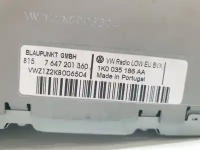 Автозапчасти б/у аудиосистема / радио cd за volkswagen caddy ka/kb (2k) kombi ссылки oem iam 1k0035186aa  