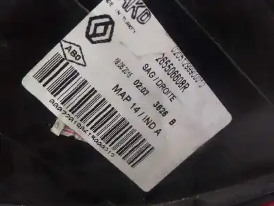Second-hand car spare part right tailgate light for renault clio iv authentique oem iam references 265506608r  
