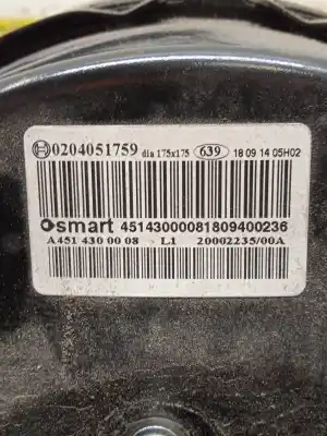 Peça sobressalente para automóvel em segunda mão servo freio por smart coupe electric drive referências oem iam a4514300008  