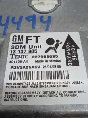 Автозапчастина б/у блок управління подушками безпеки для opel astra gtc cosmo посилання на oem iam 13137905  