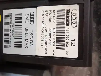 Second-hand car spare part passenger side right window regulator for audi a8 d3 (4e2, 4e8) 4.0 tdi quattro oem iam references 4e0837850  