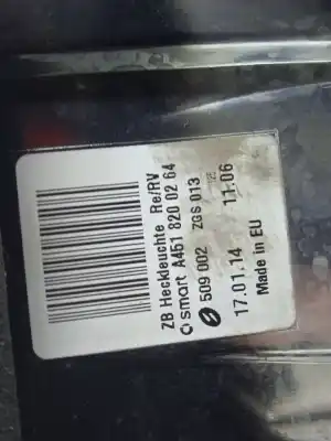 Second-hand car spare part right tailgate light for smart coupe electric drive oem iam references a4518200264  