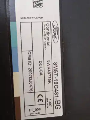 Second-hand car spare part electronic module for ford kuga (cbv) titanium s 4x4 oem iam references 8m5t19g481bg  