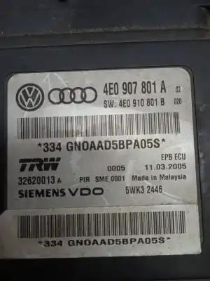 Peça sobressalente para automóvel em segunda mão módulo eletrônico por audi a8 d3 (4e2, 4e8) 4.0 tdi quattro referências oem iam 4e0907801a  