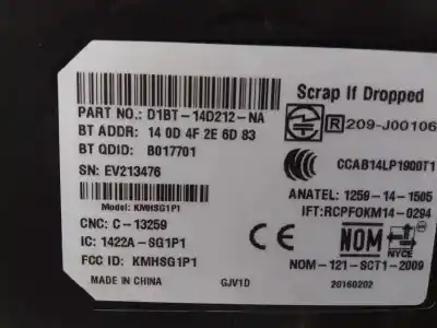 Second-hand car spare part electronic module for ford transit connect kombi trend oem iam references d1bt14d212na  