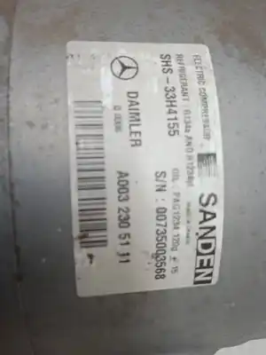 Second-hand car spare part air conditioning compressor for smart coupe electric drive oem iam references a0032305111  