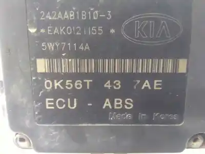 Peça sobressalente para automóvel em segunda mão abs por kia carnival td ls referências oem iam 0k56t437ae  