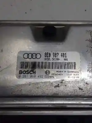 Second-hand car spare part ecu engine control for audi a4 berlina (8e) 2.5 v6 24v tdi cat (aym) oem iam references 8e0907401  