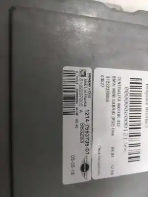 Second-hand car spare part ecu engine control for bmw mini cabrio (r52) cooper oem iam references 12147553735  