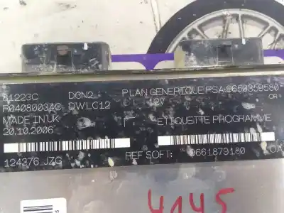 Second-hand car spare part ecu engine control for citroen berlingo 1.9 d multispace oem iam references 9650359580  