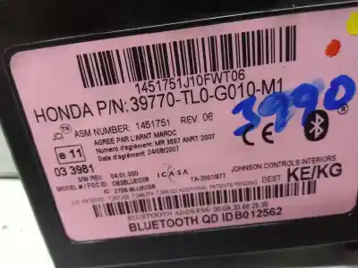 Second-hand car spare part electronic module for honda accord tourer (cw) elegance oem iam references 39770  