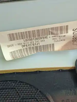 Автозапчастина б/у обликка задніх правіх дверей для lancia thema platinum посилання на oem iam dpa12781j1  