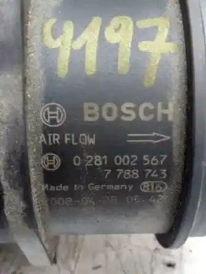 Second-hand car spare part flowmeter for bmw serie 1 berlina (e81/e87) 118d oem iam references 0281002567  bmw serie 1