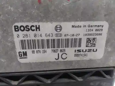 Автозапчастина б/у ебу контролер двигуна для opel astra gtc cosmo посилання на oem iam 0281014643  