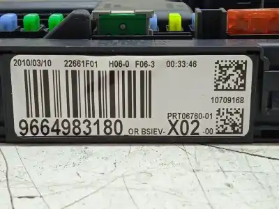 Second-hand car spare part fuse box unit for citroen c3 exclusive oem iam references 9664983180  