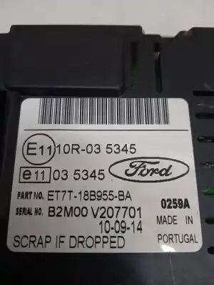 Second-hand car spare part multifunction display for ford fiesta (ccn) ambiente oem iam references et7t18b955ba  