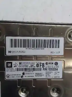 Second-hand car spare part electronic module for opel astra j lim. cosmo oem iam references 13353284  