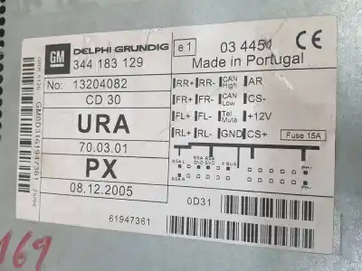 Автозапчасти б/у аудиосистема / радио cd за opel astra gtc cosmo ссылки oem iam 344183129  